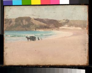 A coastal scene by John Fraser