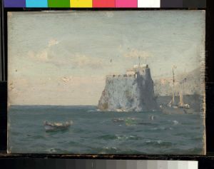 A coastal scene by John Fraser
