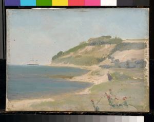 A coastal scene by John Fraser