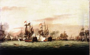 The Battle of the Saints, 12 April 1782 by Thomas Luny