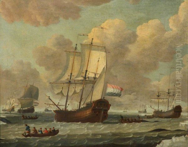 Dutch whalers in the ice - view 1