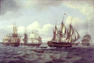 The Ship 'Castor' and Other Vessels in a Choppy Sea
