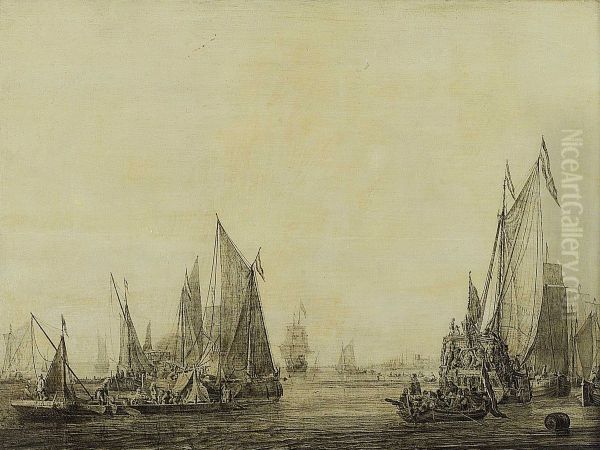 Dutch Shipping in a Harbour - view 1