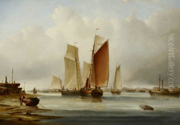 A harbour scene with fishing boats - view 1
