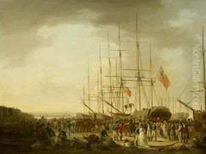 Cavalry embarking at Blackwall, 1793 Cavalry embarking at Blackwall, 1793