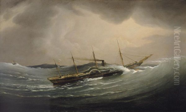 The 'Great Western' riding a tidal wave, 11 December 1844 - view 1