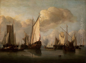 a States yacht and many other vessels in a light air a States yacht and many other vessels in a light air