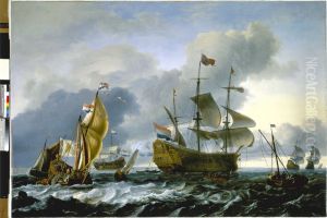 the 'Royal Charles' carried into Dutch Waters, 12 June 1667 by Ludolf Bakhuizen