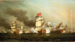 Lord Anson's victory off Cape Finisterre, 3 May 1747 by Samuel Scott