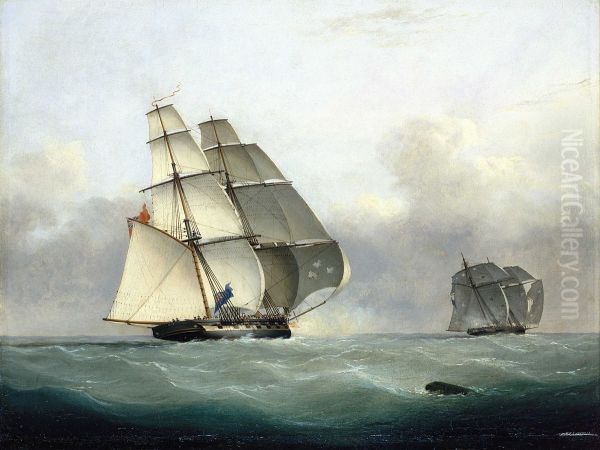 The Capture of the slaver Gabriel by HMS Acorn, 6 July 1841 - view 1