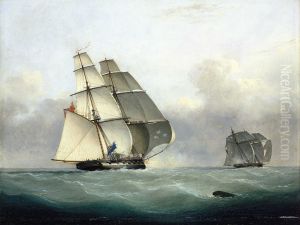 The Capture of the slaver Gabriel by HMS Acorn, 6 July 1841 by Nicholas Matthews Condy