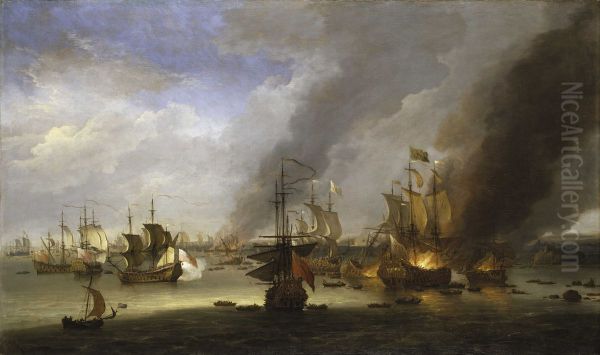 Destruction of the Soleil Royal at the Battle of La Hogue, 23 May 1692 - view 1