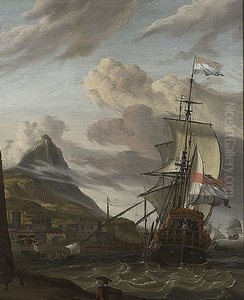 A Dutch Ship Entering a Mediterranean Port A Dutch Ship Entering a Mediterranean Port
