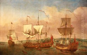 The 'Peregrine' and other royal yachts off Greenwich, circa 1710