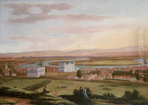 View of Greenwich and the Queen's House from the south-east View of Greenwich and the Queen's House from the south-east