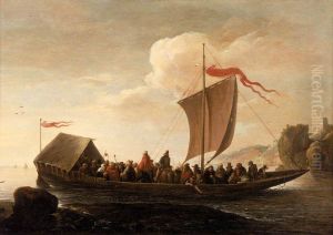 A Ferry Boat on a Calm Sea by Pieter de Bloot
