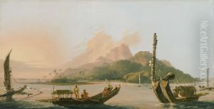 General view of the Island of Otaheite [Tahiti, from the south-east] by William Hodges