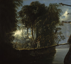 'View in Pickersgill Harbour, Dusky Bay, New Zealand' 'View in Pickersgill Harbour, Dusky Bay, New Zealand'