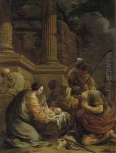 L'adoration Des Bergers by Nicolas Chaperon