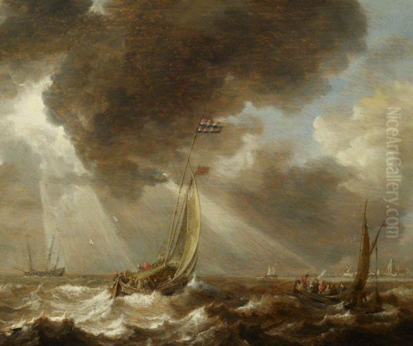 Dutch Ferry Boats in a Fresh Breeze - view 1