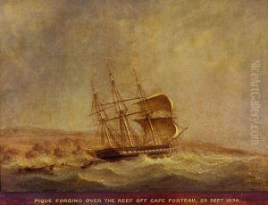 HMS 'Pique' off Point Forteau, 23 September 1835 by John Christian Schetky