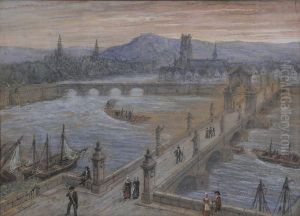 Vue D'un Pont by Philippe-Marie Chaperon