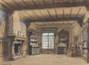 Projet De Salon Gothique by Philippe-Marie Chaperon