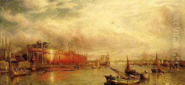Building the 'Great Leviathan' (the 'Great Eastern') - view 1