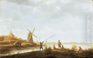 View of Dordrecht with the Rietdijkse Poort by Aelbert Cuyp