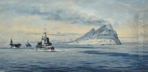 Force H off Gibraltar, 1940 by Rowland Langmaid
