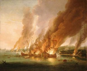 The Battle of La Hogue, 23 May 1692 by Adriaen Van Diest