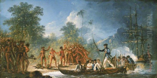 'The Landing at Tanna [Tana], one of the New Hebrides' - view 1