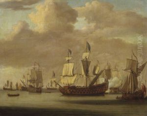 HMS Royal James, a royal yacht and other shipping by Willem van de, the Elder Velde