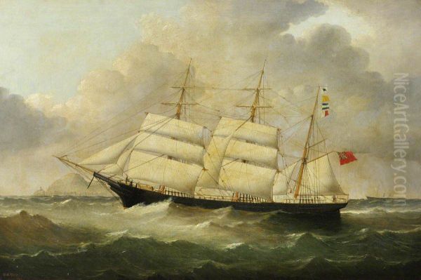 The barque 'Homewood' at sea - view 1