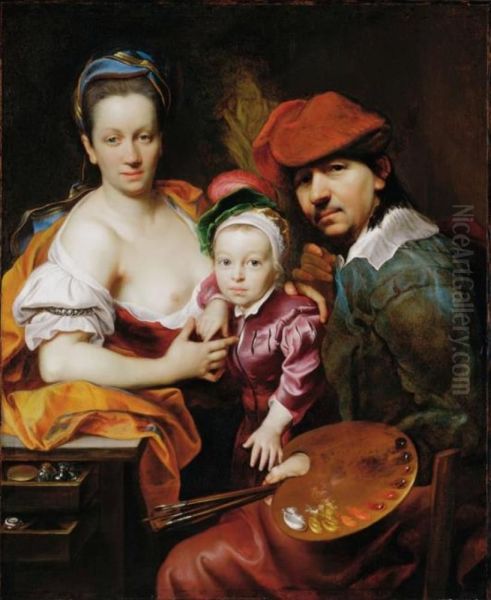 Portrait of master and her Family - view 1