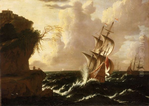 A Dutch Ship in a Storm - view 1