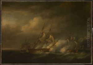 The Anson taking the Loire, 18 October 1798 by Nicholas Pocock