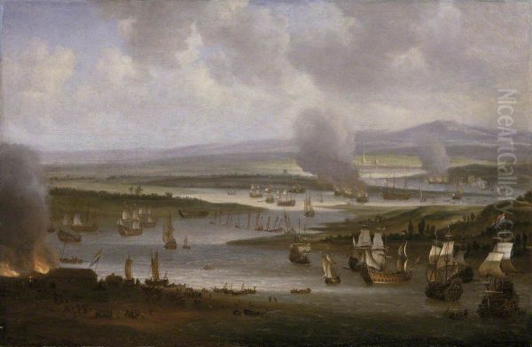 Dutch Ships in the Medway, June 1667 - view 1