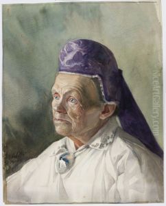 ,,Naise portree (tanuga)" by Lilly Walther