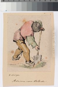 ,,Kaevav mees (Adriaen van Ostade jarele)" by Woldemar Friedrich Kruger