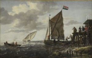 Arrival of the Boat by Bonaventura Peeters the Elder