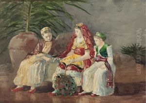 Children Under a Palm Tree
