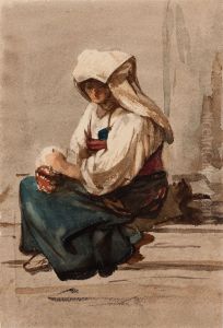 Italian Woman by Julie Wilhelmine Hagen-Schwarz