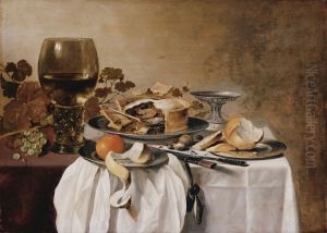 Still Life with Pie and Roemer by Pieter Claesz