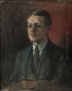 ,,Prof. A. Saareste portree" by Ants Laikmaa