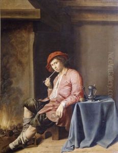 A Boy with a Pipe by Jan Miense Molenaer