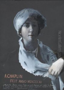 Portrait De Mathilde Baviers by Arthur Chaplin