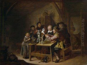 Peasants Teaching a Cat and Dog to Dance