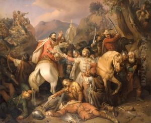Warrior Dezso Sacrifices his Life for King Charles Robert Warrior Dezso Sacrifices his Life for King Charles Robert