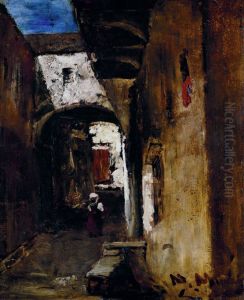 Dark Street by Mihaly Munkacsy